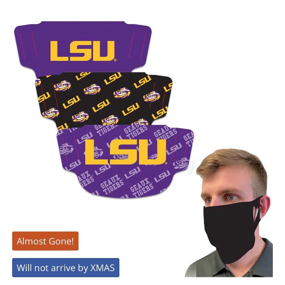 Lsu soft masks set of 3 brand new fanatics